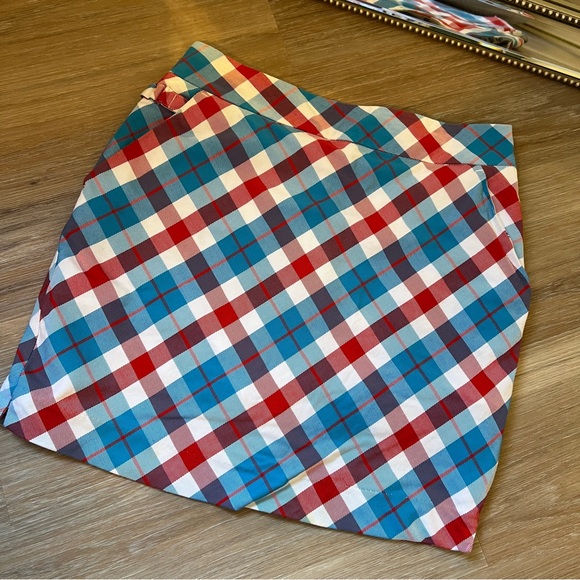 Dresses & Skirts - Royal & Awesome Women’s size 4 Red White Blue Plaid Golf Skort skirt